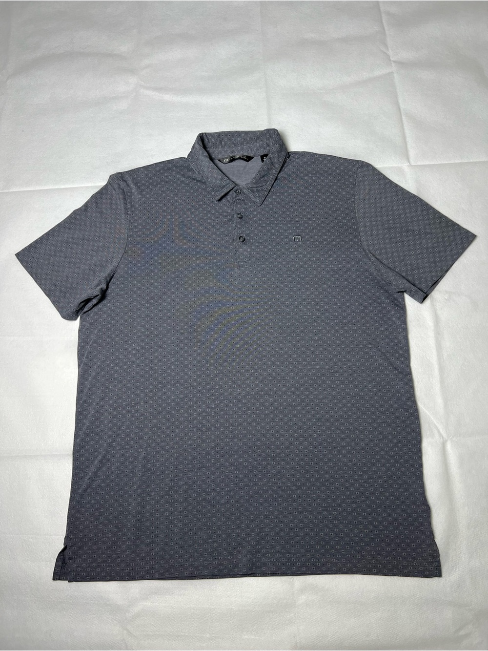 Travis Mathew Casual Gray Preppy Polo Shirt